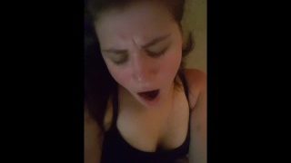 HIGHSCHOOL GIRL FUCKS A BIG COCK FOR THE FIRST TIME. AND SHE LOVES IT!!