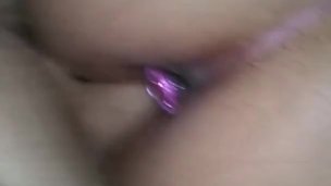 Gf with buttplug gets fucked doggy